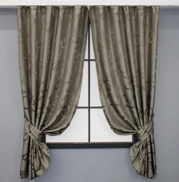 Комплект штор жаккард Allure 1,3х1,7 м 2 шт. Какао (1620ш 35-0274)