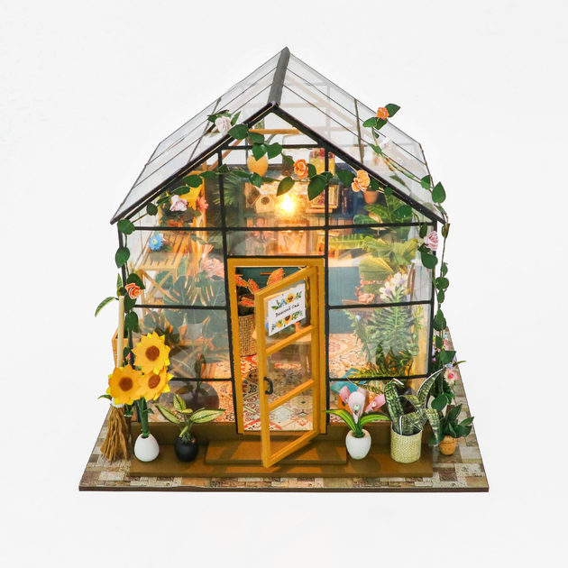 Конструктор 3D румбокс Цветочная оранжерея сборная модель (2551052017)
