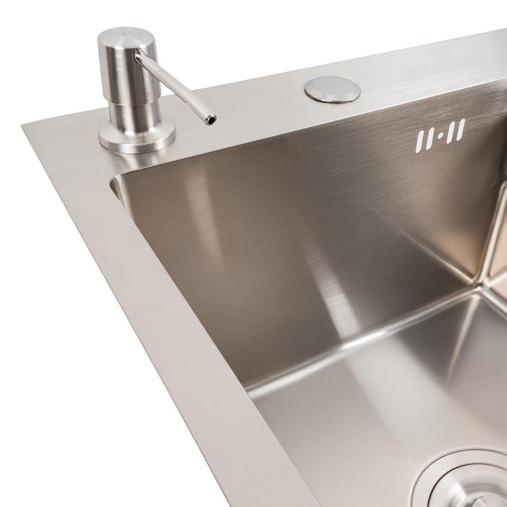 Мийка кухонна Valeso CM 58х48 L Handmade нержавіюча сталь круглий сифон 3,0/0,8 мм - фото 4 Мийка кухонна Valeso CM 58х48 L Handmade нержавіюча сталь круглий сифон 3,0/0,8 мм - фото 4