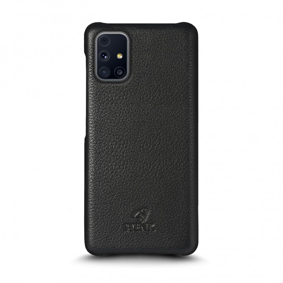 Кожаная накладка Stenk Cover для Samsung Galaxy M31s Черная (69439)