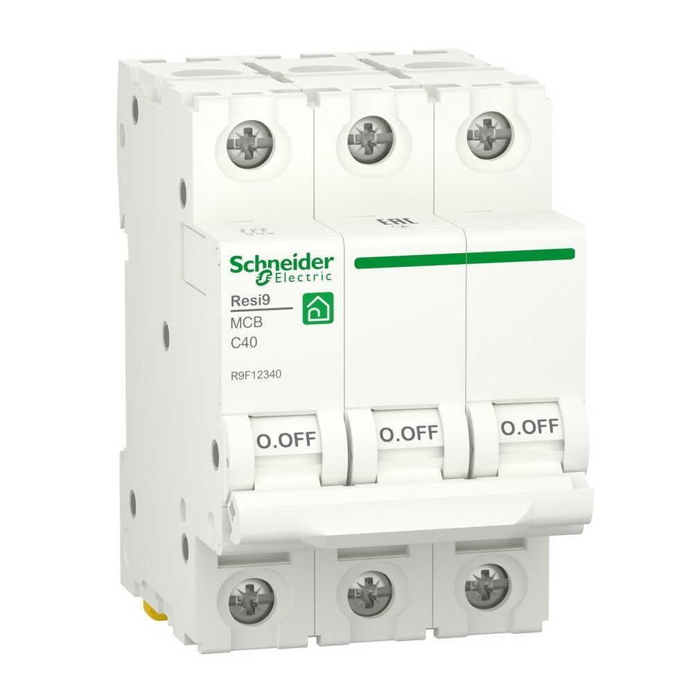 Автоматический выключатель Schneider Electric 6 кА C 3P 40 А Resi9 (R9F12340)