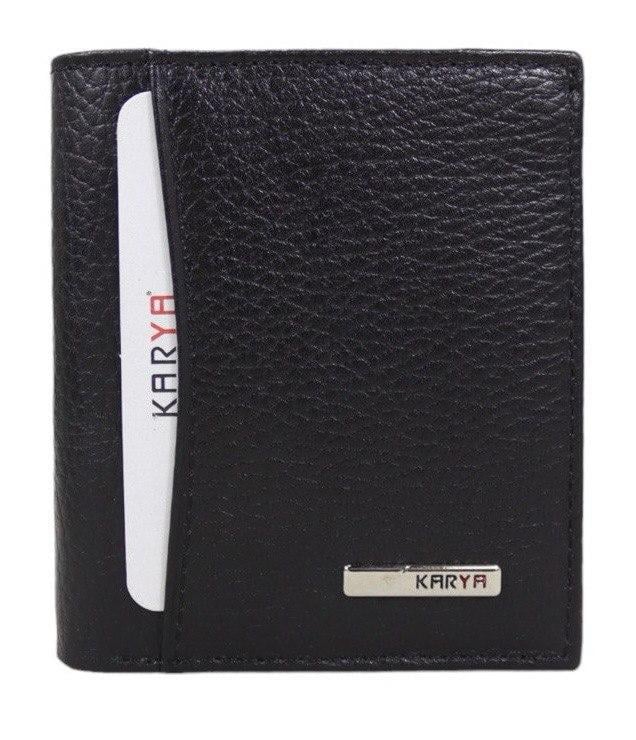 Кардхолдер с отделением для купюр Karya 0906-45 из натуральной кожи Черный (31960609)