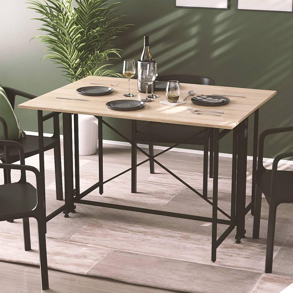 Стол-книга трансформер Ferrum-decor Орион 3 металл/ДСП 16 мм 750x1150x880 мм Черный/Дуб Сонома (FRD-105084)