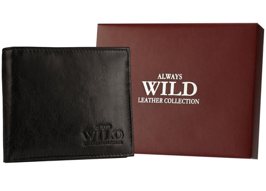 Кошелек мужской кожаный Always Wild N2002-VTK-BOX-4565 Коричневый - фото 1