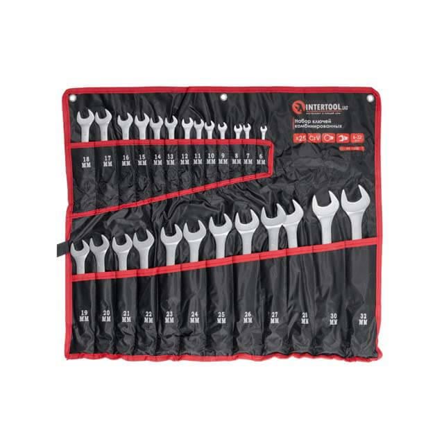 Набір ключів комбінованих Intertool HT-1200 6-32 мм CrV 25 шт.