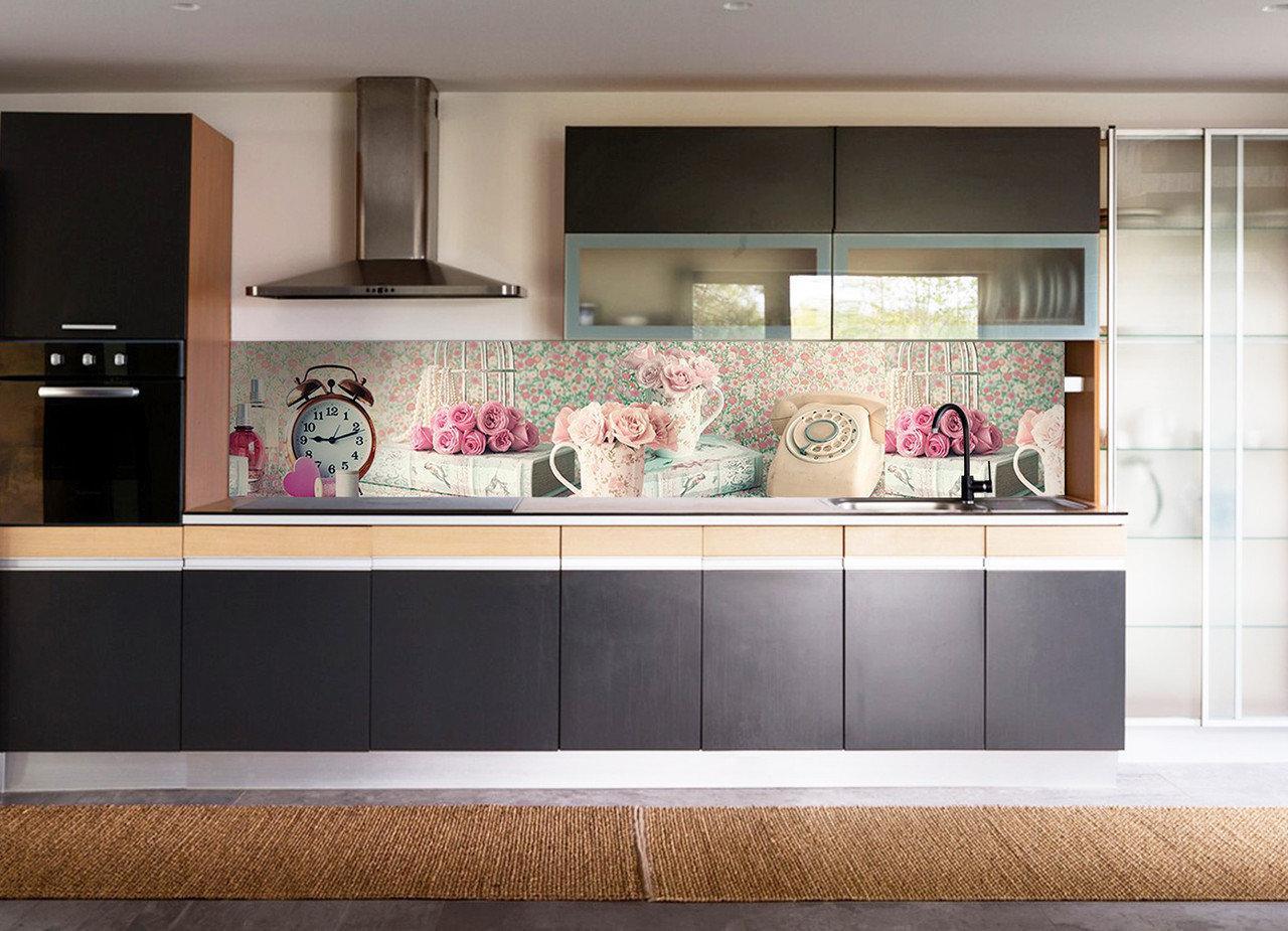 Кухонный фартук Прекрасное утро из самоклеющейся виниловой пленки 65х250 см Розовый Кухонный фартук Прекрасное утро из самоклеющейся виниловой пленки 65х250 см Розовый