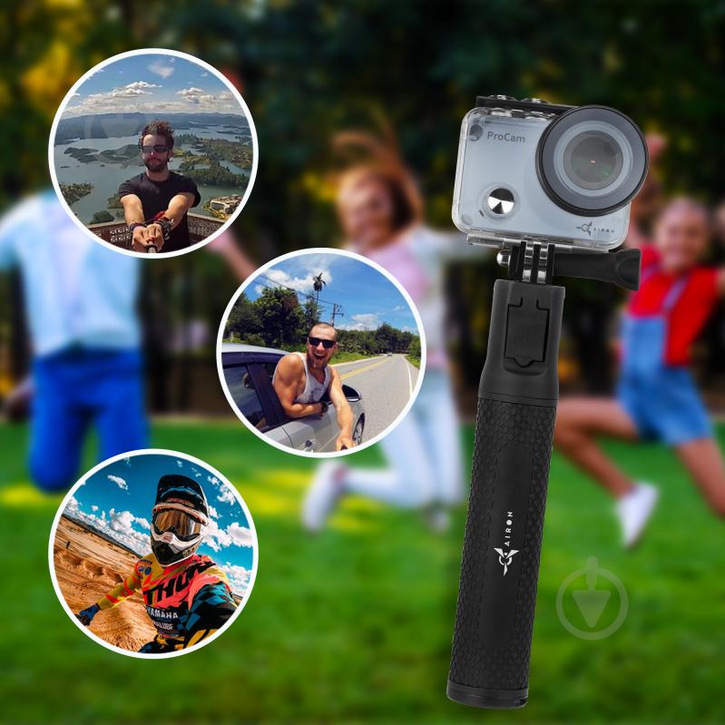 Монопод AIRON Power Bank AC120 для екшн-камер GoPro, AIRON, SONY, ACME, Xiaomi, SJCam, EKEN, ThiEYE Чорний (69477915500010) - фото 9