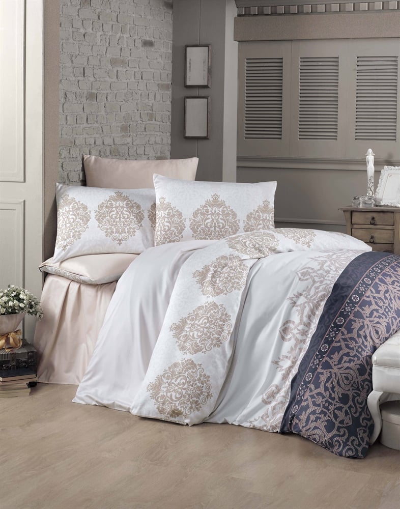 Комплект постельного белья Victoria Sateen Asrin 200х220 см/50х70 см 2 шт./70х70 см 2 шт.