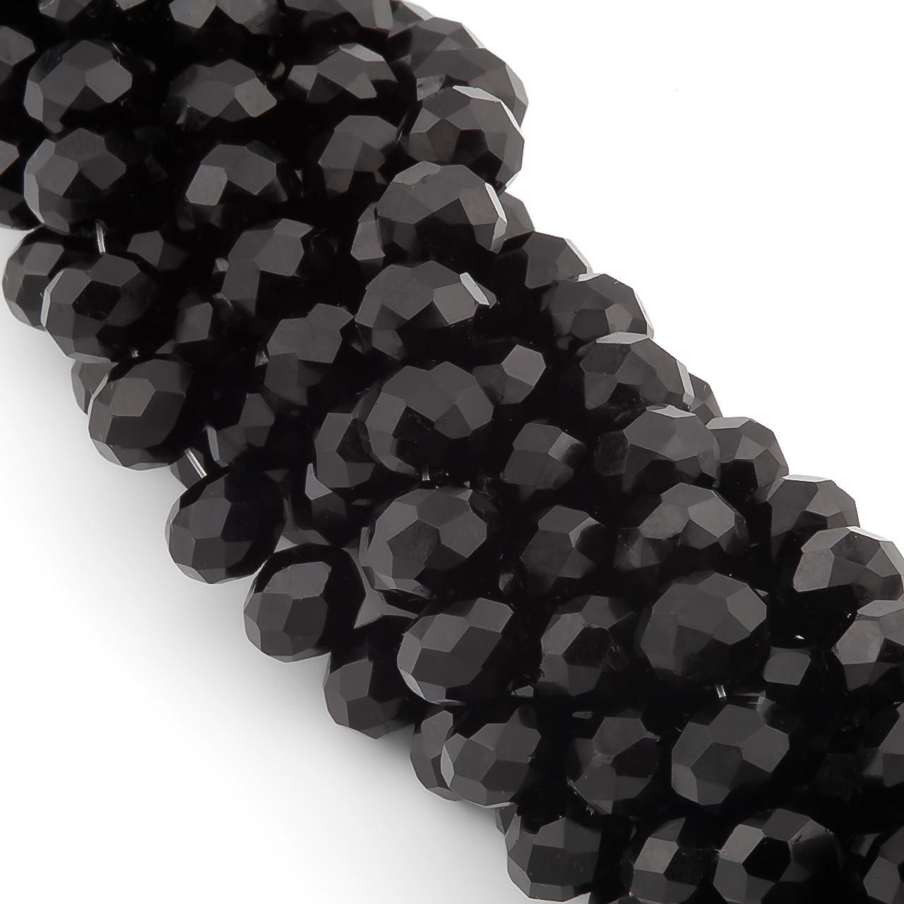 Бусины Swarovski огранки рондель 3,5х3 мм 34 см 124 шт. Черный (БС3002а06)