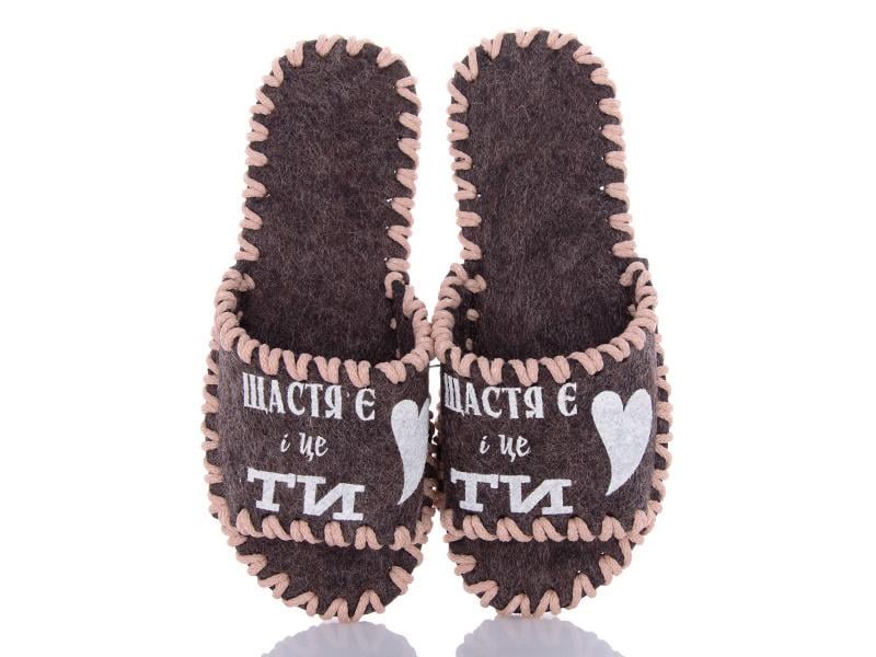 Тапочки фетровые женские VENDS 157 р. 40-41 Коричневый
