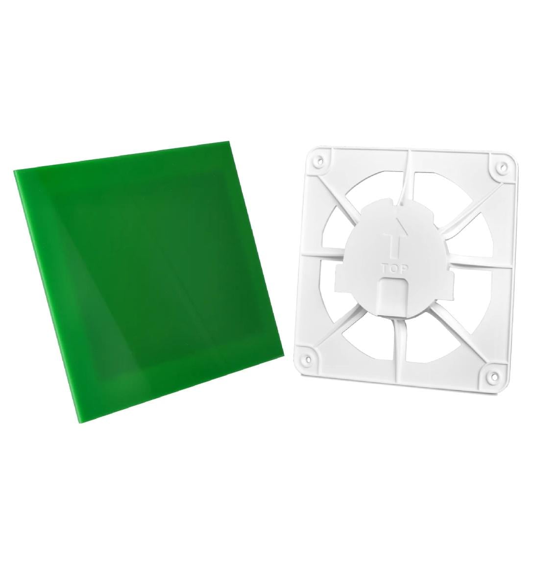 Комплект вентиляционная решетка AirRoxy dRim grill и пластиковая панель Зеленый (02-300167)