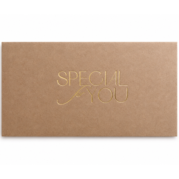 Конверт для грошей Special For you із декоративним написом та золотим тисненням на крафтовому картоні (34997636)
