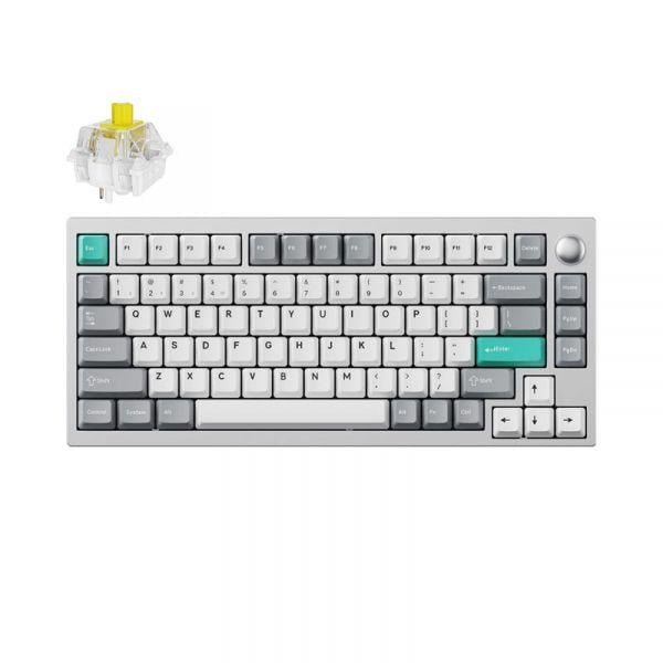 Клавиатура Lemokey P1 Pro Keychron Super Banana WL/BT/USB Hot-Swap RGB Space Silver (P1P-X4-UA)
