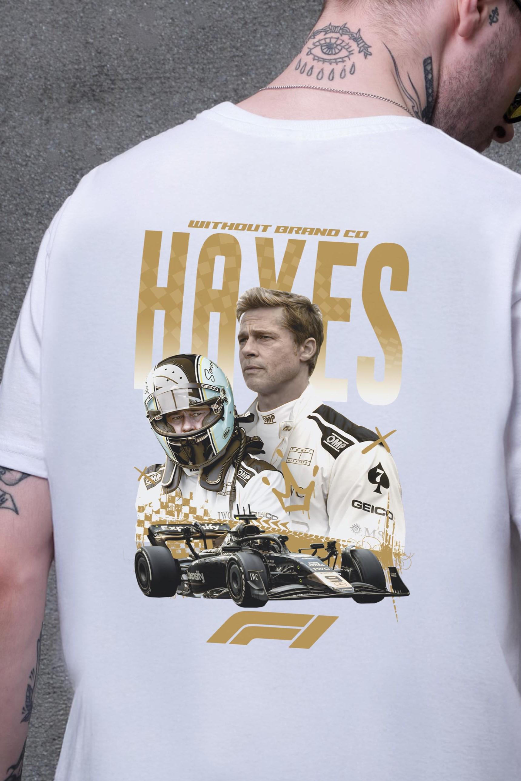 Футболка мужская Without с принтом Hayes оверсайз L/XL White (L8055234) - фото 2