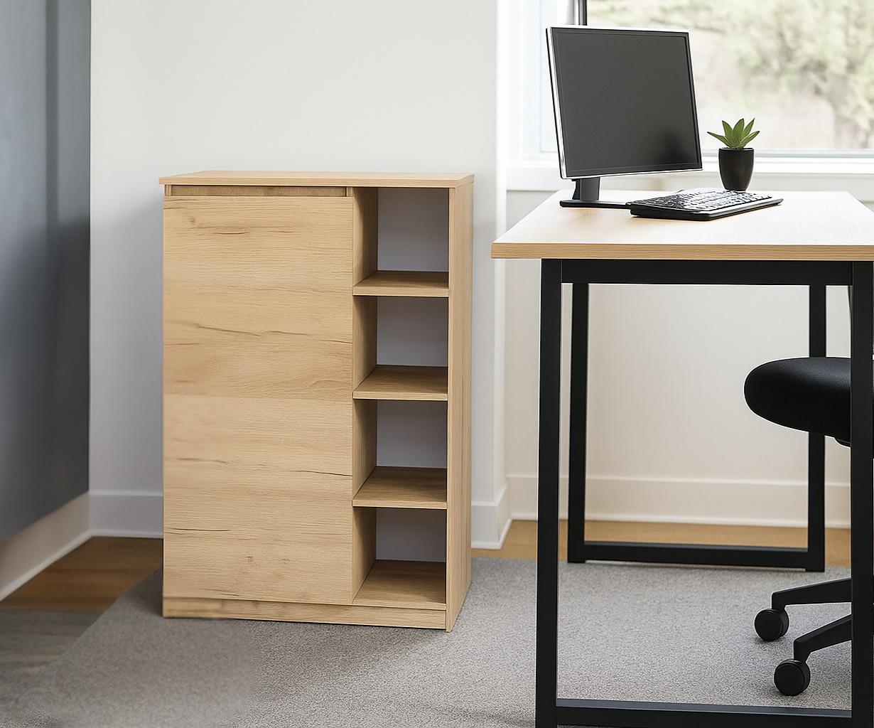 Тумба MEBEX 60х40х100 см Дуб Крафт (VS4D600DC) - фото 1 Тумба MEBEX 60х40х100 см Дуб Крафт (VS4D600DC) - фото 1