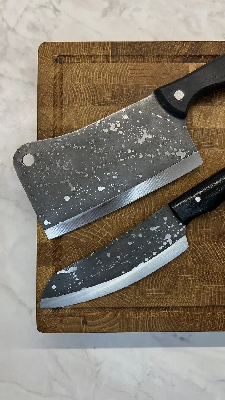 Набір кухонний Gorillas BBQ DS42 дошка обробна торцева з сапкою та ножем Чумацький шлях 3 пр. (27722369) - фото 5 Набір кухонний Gorillas BBQ DS42 дошка обробна торцева з сапкою та ножем Чумацький шлях 3 пр. (27722369) - фото 5