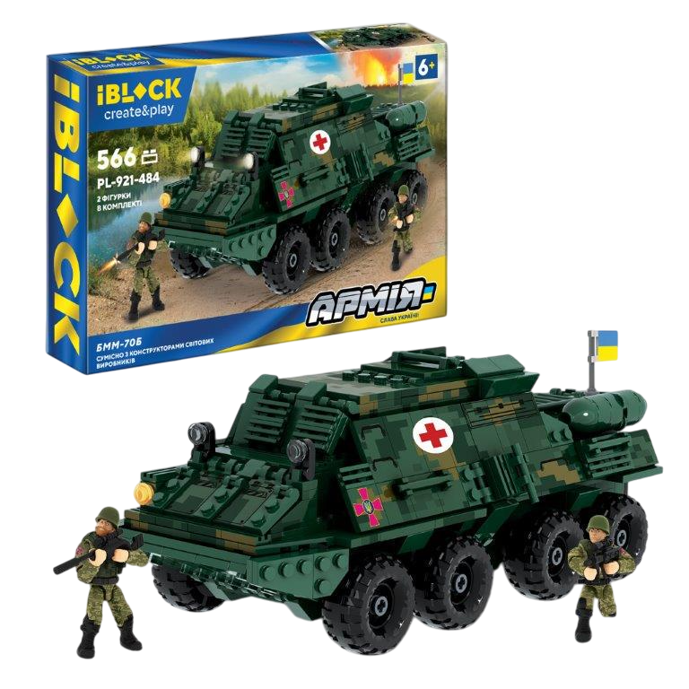 Конструктор Iblock Армія БММ-70Б PL-921-474 2 фігурки 46x6,4x28,5 см 566 деталей (MTT-201364)