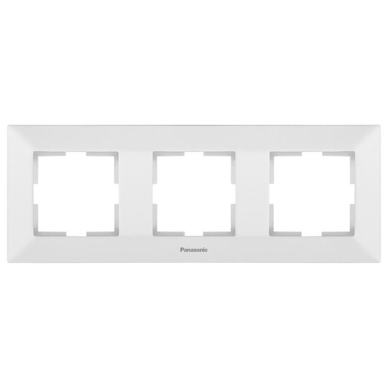 Рамка для розеток трехместная Panasonic Arkedia Slim ABS горизонтальная Белый (WNTF08032WH-UA1) - фото 1 Рамка для розеток трехместная Panasonic Arkedia Slim ABS горизонтальная Белый (WNTF08032WH-UA1) - фото 1