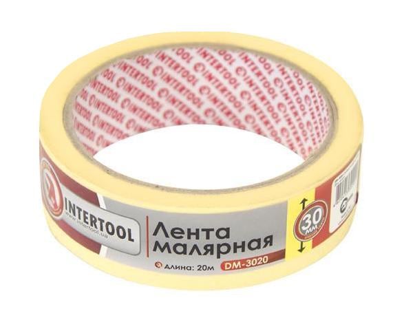 Лента малярная Intertool 30 мм 20 м DM-3020 Желтый (29802-1)