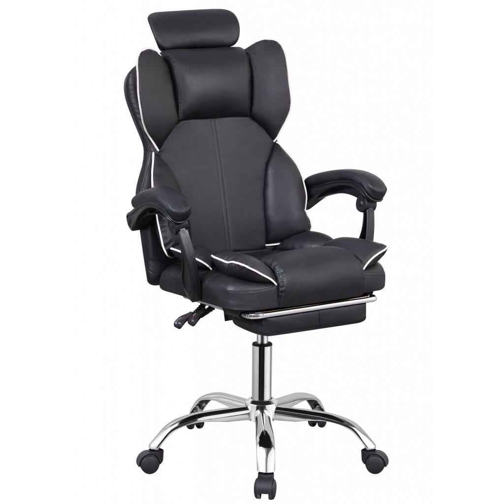 Кресло офисное Bonro B-058 с подставкой для ног Черно-белый (4240115112) Кресло офисное Bonro B-058 с подставкой для ног Черно-белый (4240115112)