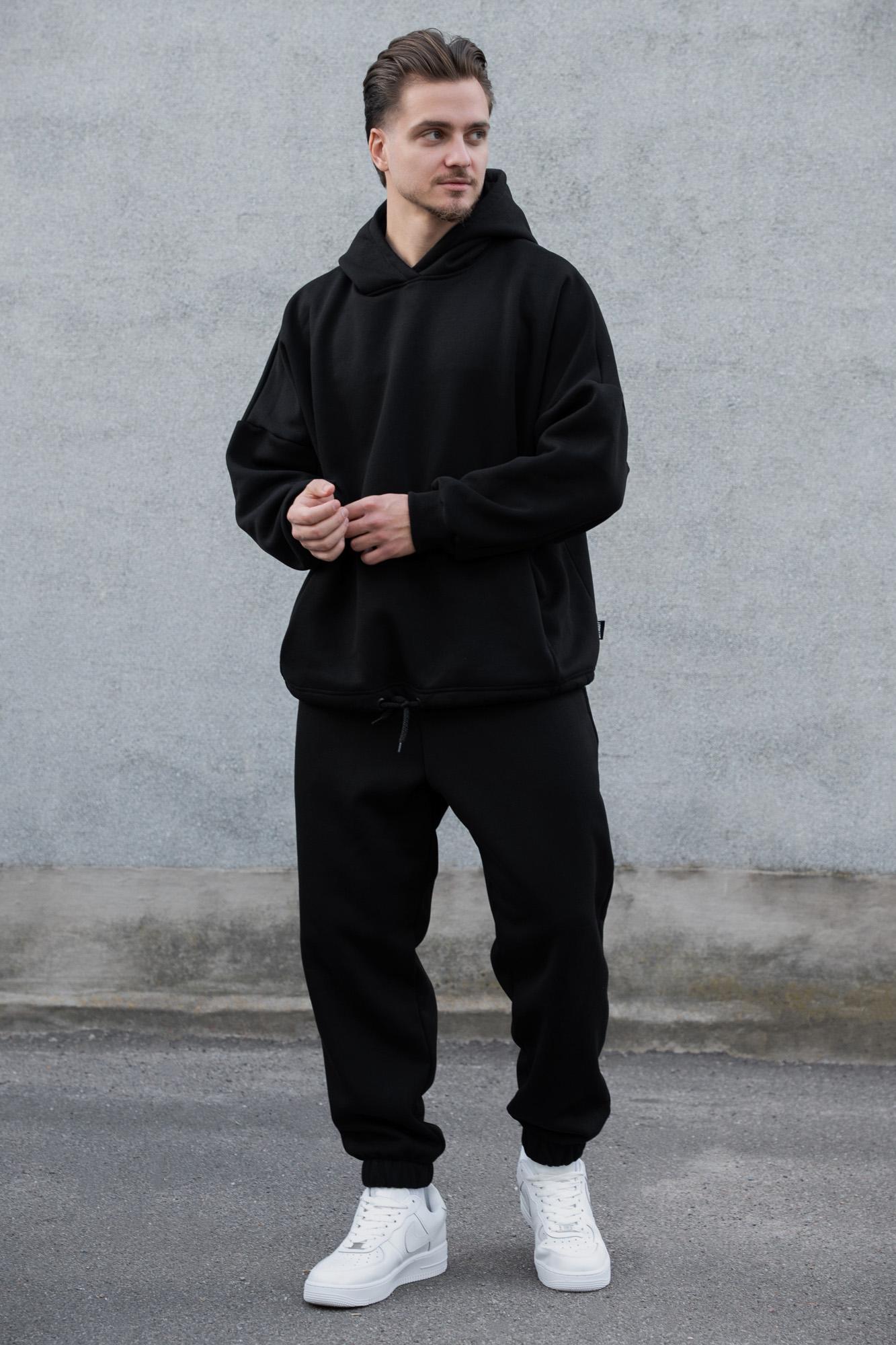 Прогулочный костюм на флисе Without Brand Miror XL Black (XL8055986) - фото 2 Прогулочный костюм на флисе Without Brand Miror XL Black (XL8055986) - фото 2