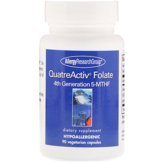 Фолиевая кислота Allergy Research Group QuatreActiv Folate 4th Generation 5-MTHF 90 Caps (ALG-76530)