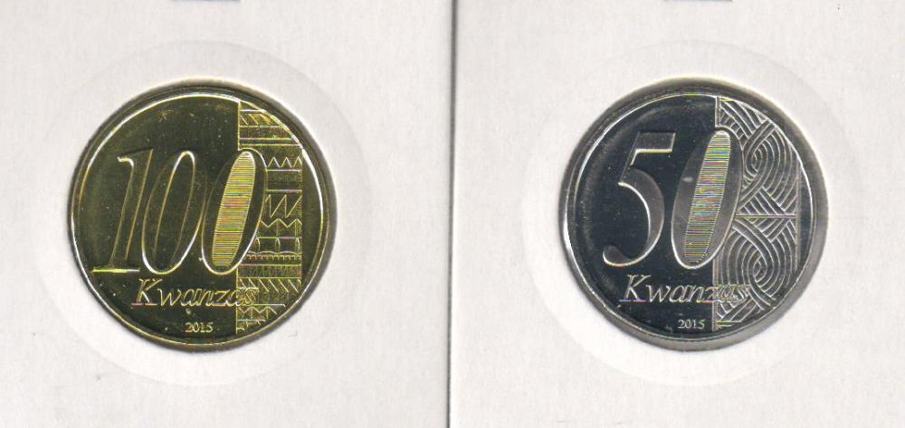 Коллекционные монеты Ангола 2 шт. 2015 UNC (М04427)