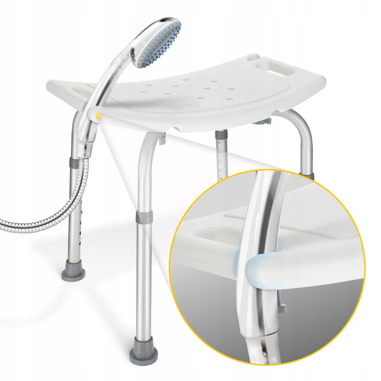 Стілець-табурет 4fizjo для ванної та душу регульований White/Grey (P-5905973403399) - фото 10 Стілець-табурет 4fizjo для ванної та душу регульований White/Grey (P-5905973403399) - фото 10