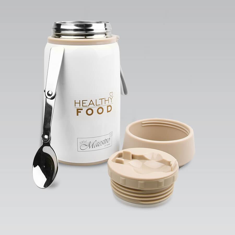 Термос пищевой Maestro для еды из нержавеющей стали 0,8 л (MR-1646-80) - фото 3