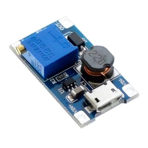 Перетворювач напруги підвищувальний MT3608 MicroUSB порт 2-24 на 28 В (312593)