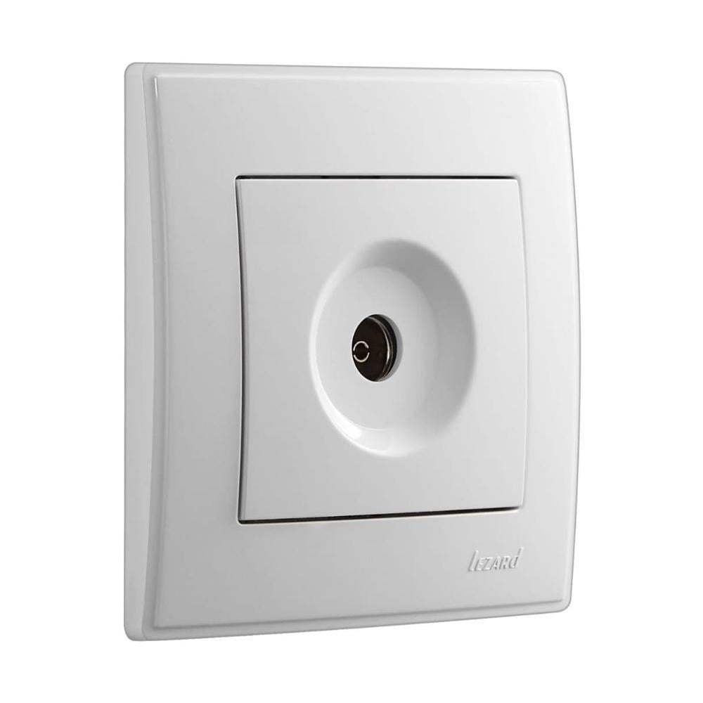 Розетка телевизионная Lezard Lesya проходная Белый