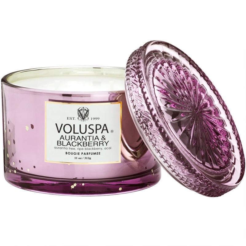Свеча ароматическая Voluspa Vermeil Aurantia & Blackberry 312 г стеклянная шкатулка (111000776)