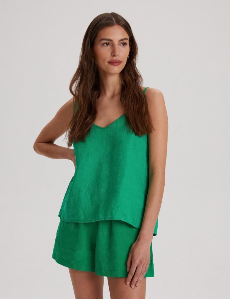 Топ жіночий з льону Diverse MARCT XS Зелений (5902598860538)