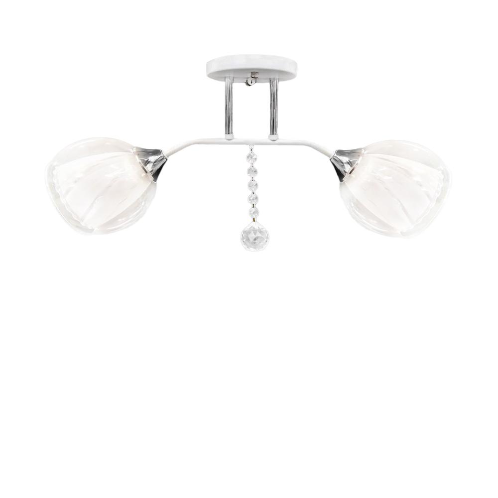 Люстра потолочная Light House SRS-19251/2 Белый/Хром/Прозрачный