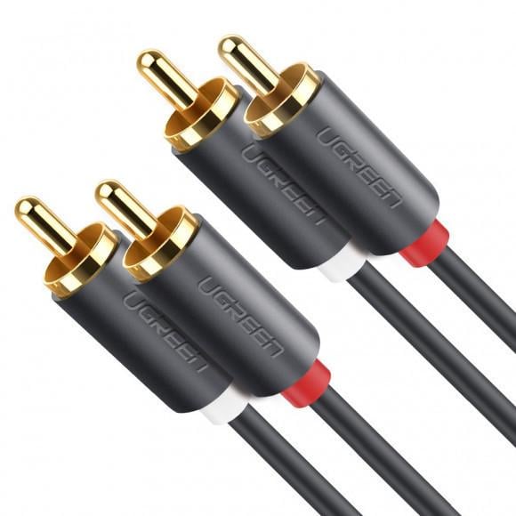 Мультимедийный аудио кабель UGREEN 2RCA-2RCA Audio Cable 0,5 м Black (AV104)