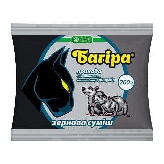 Родентицид Аптека садовода Багира зерновая приманка 200 г (1367) Родентицид Аптека садовода Багира зерновая приманка 200 г (1367)