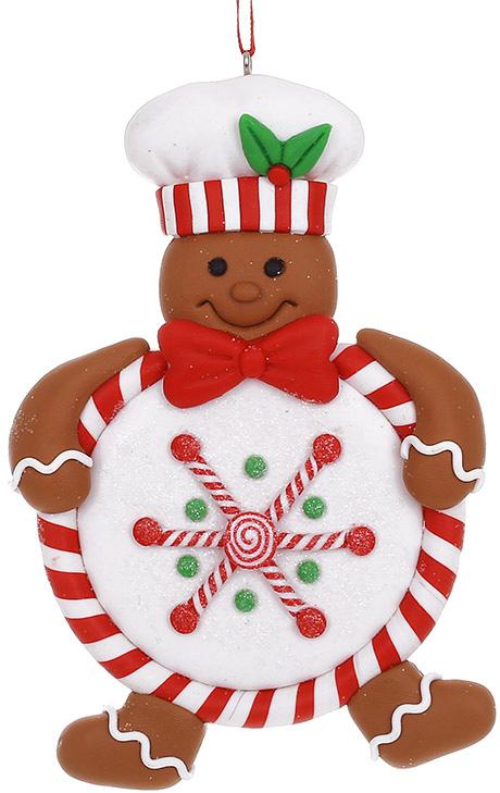 Подвески новогодние 12 шт. Прянично-Карамельный Повар 9х13 см
