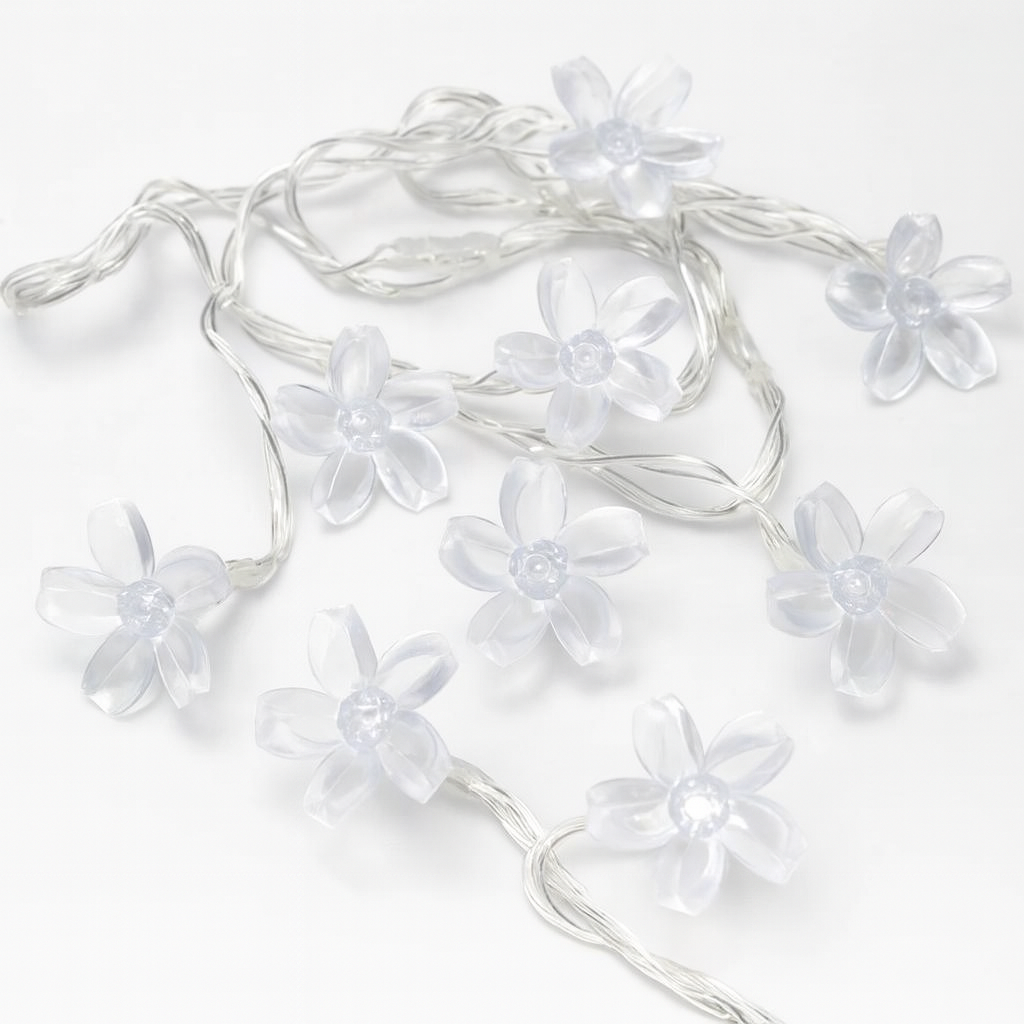 Гирлянда светодиодная Магически-новогодняя M48232 Цветы 20 LED 2AA 4 м (609034)