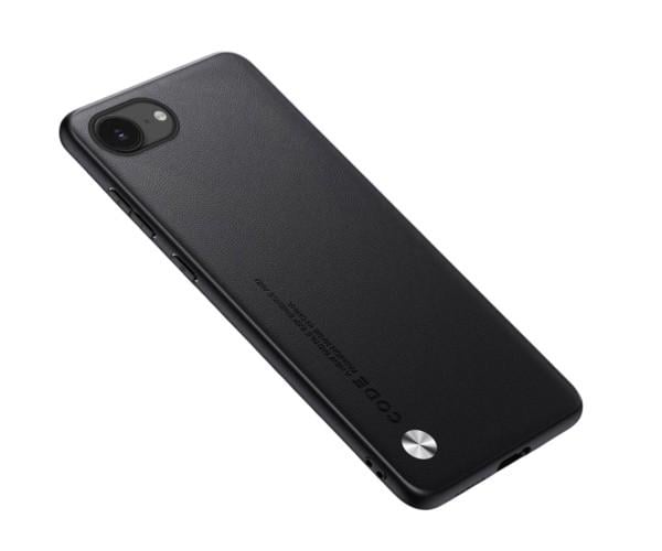 Кожаный чехол - накладка CODE Tactile Experience для iPhone 16e Чёрный