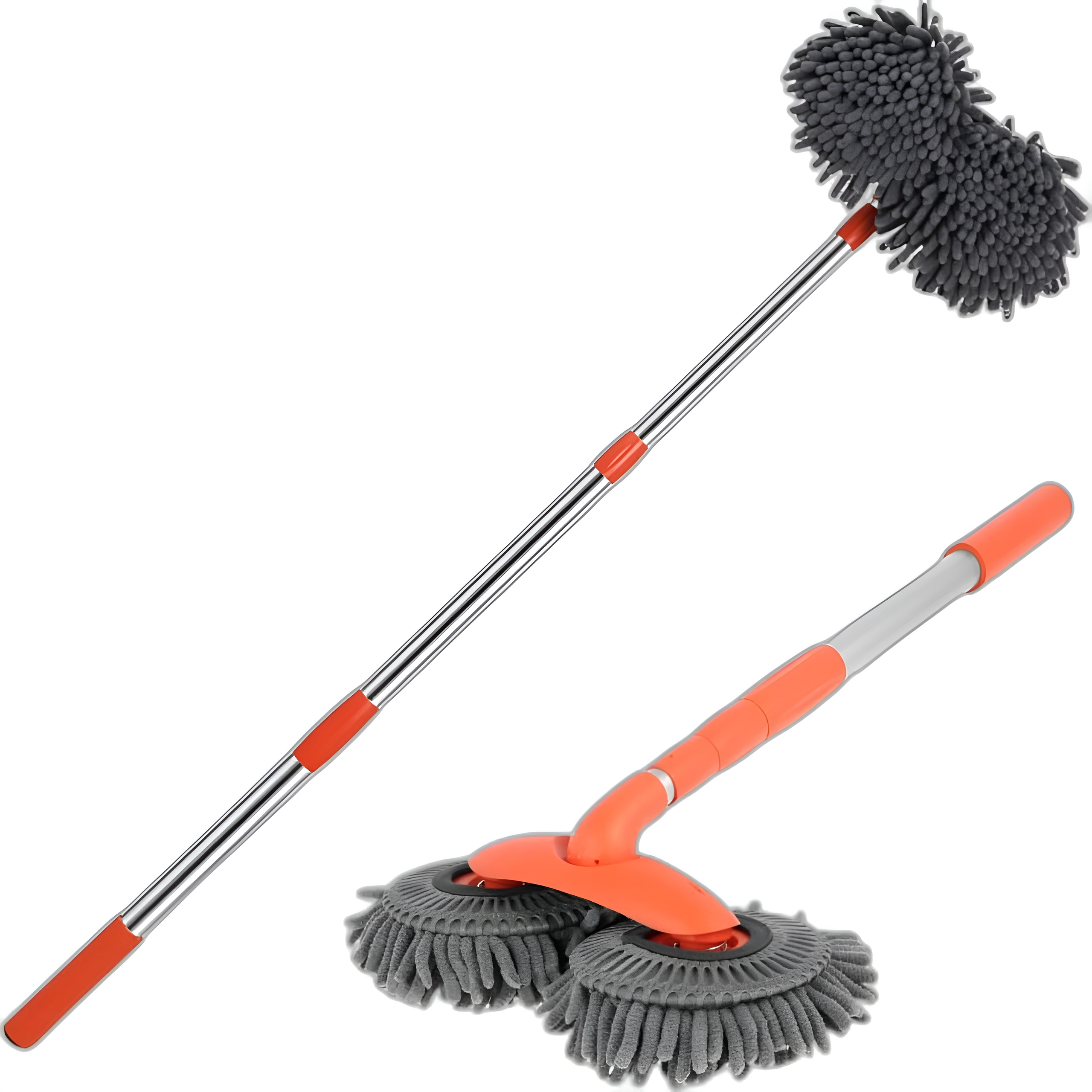 Щетка телескопическая для мойки авто 112 см Оранжевый (fed25f11)