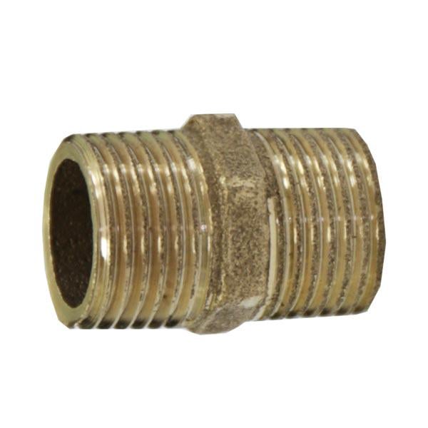 Ниппель усиленный латунь 1/2"х1/2" (115693)
