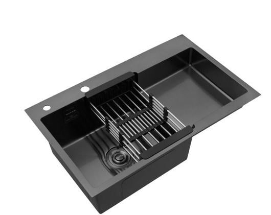 Мойка для кухни Kroner KRP Schwarze 7848LHM PVD 3/1 мм (33162197)