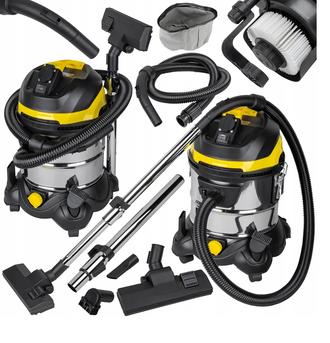 Пилосос будівельний ASAKA ASVC25L для вологого та сухого прибирання 2,2 кВт 25 л (10856) - фото 2 Пилосос будівельний ASAKA ASVC25L для вологого та сухого прибирання 2,2 кВт 25 л (10856) - фото 2