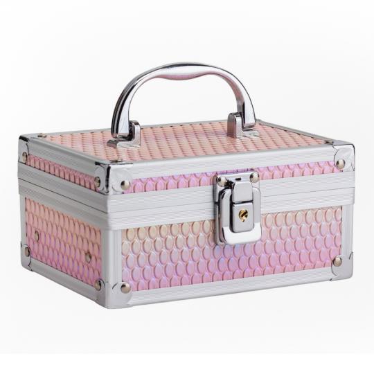Ящик для украшений Elisey Эффект из экокожи с зеркалом 16х8 см Розовый (135-81-9206-003)