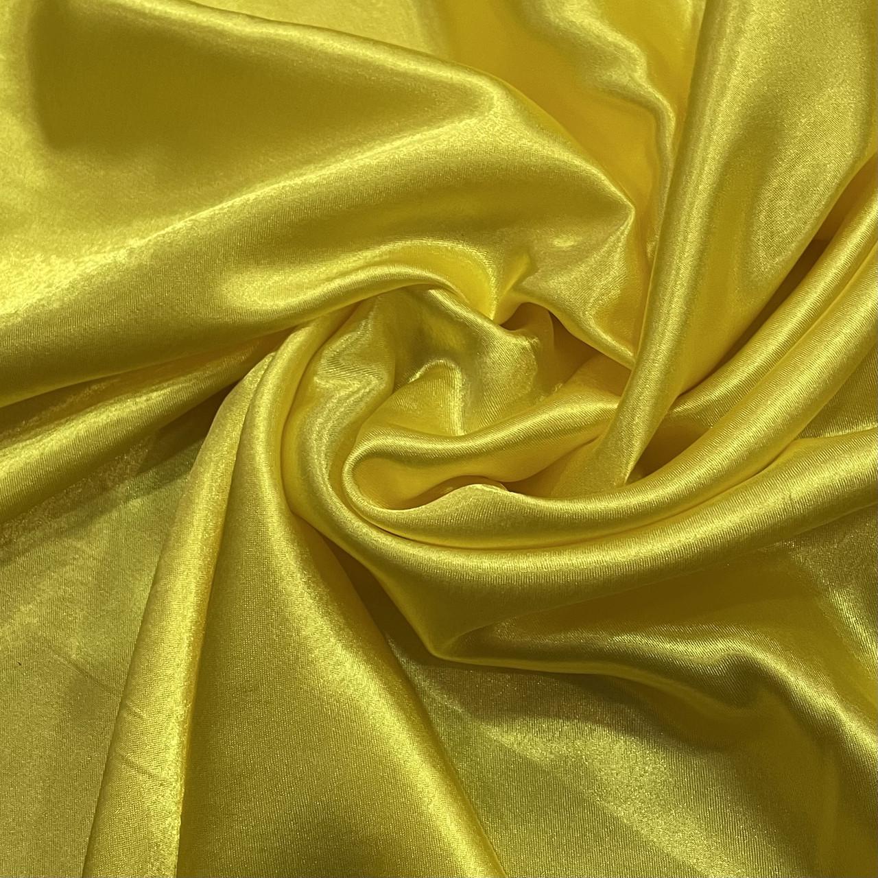 Ткань атлас креп-сатин Желтый (25021713) - фото 2 Ткань атлас креп-сатин Желтый (25021713) - фото 2