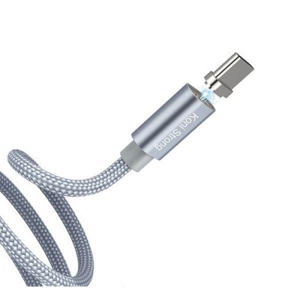 Кабель Koni Strong KS10t Type-C магнітний 1м/2.0 A Grey