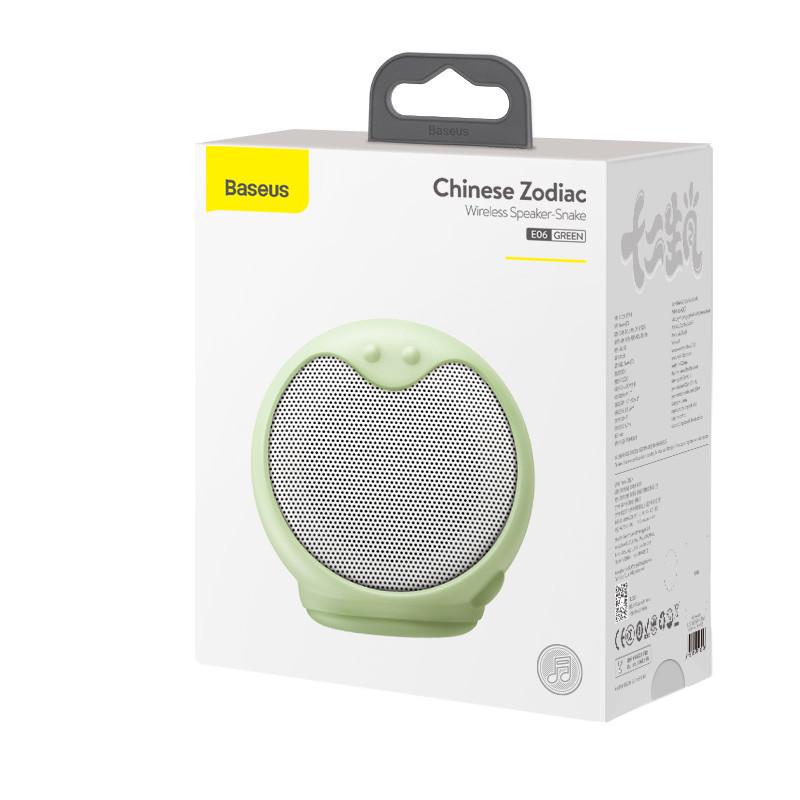 Портативная колонка BASEUS Chinese Zodiac Wireless Speaker Snake E06 Зеленый - фото 8