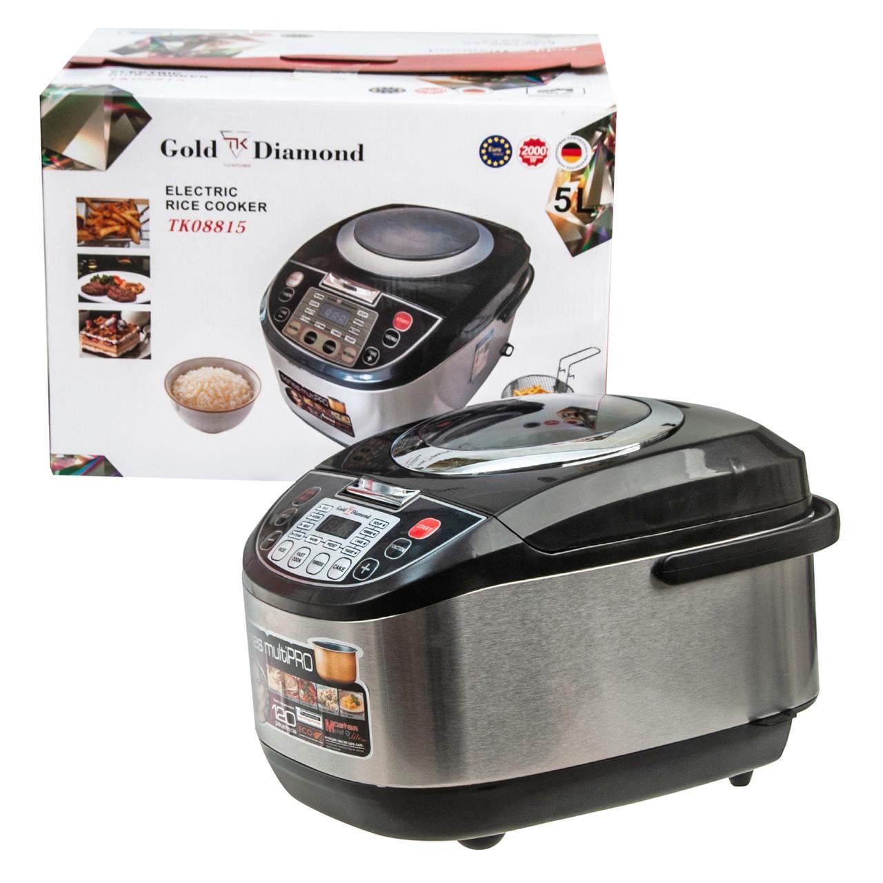 Мультиварка с фритюрницей Gold Diamond TK 08815 мультиповар на 21 программу чаша 5 л 2000W