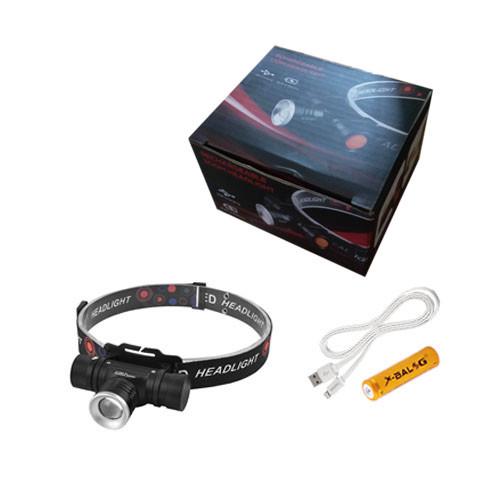 Фонарь налобный 5808-T6 1x18650 Zoom ЗУ microUSB Box (2245501107)