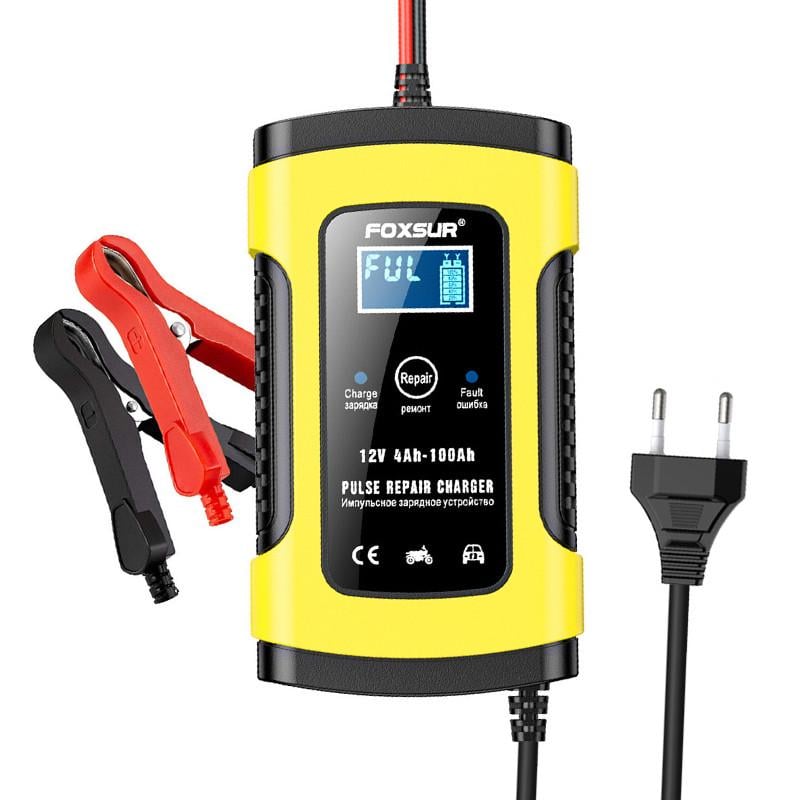 Зарядное устройство импульсное Foxsur FBC-1205D с дисплеем 12V 5A (25713842)